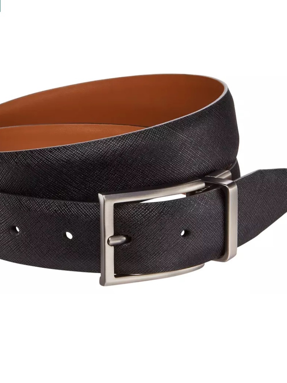 Walter Hagen Men's Saffiano Smooth Golf Belt size SM black brown new